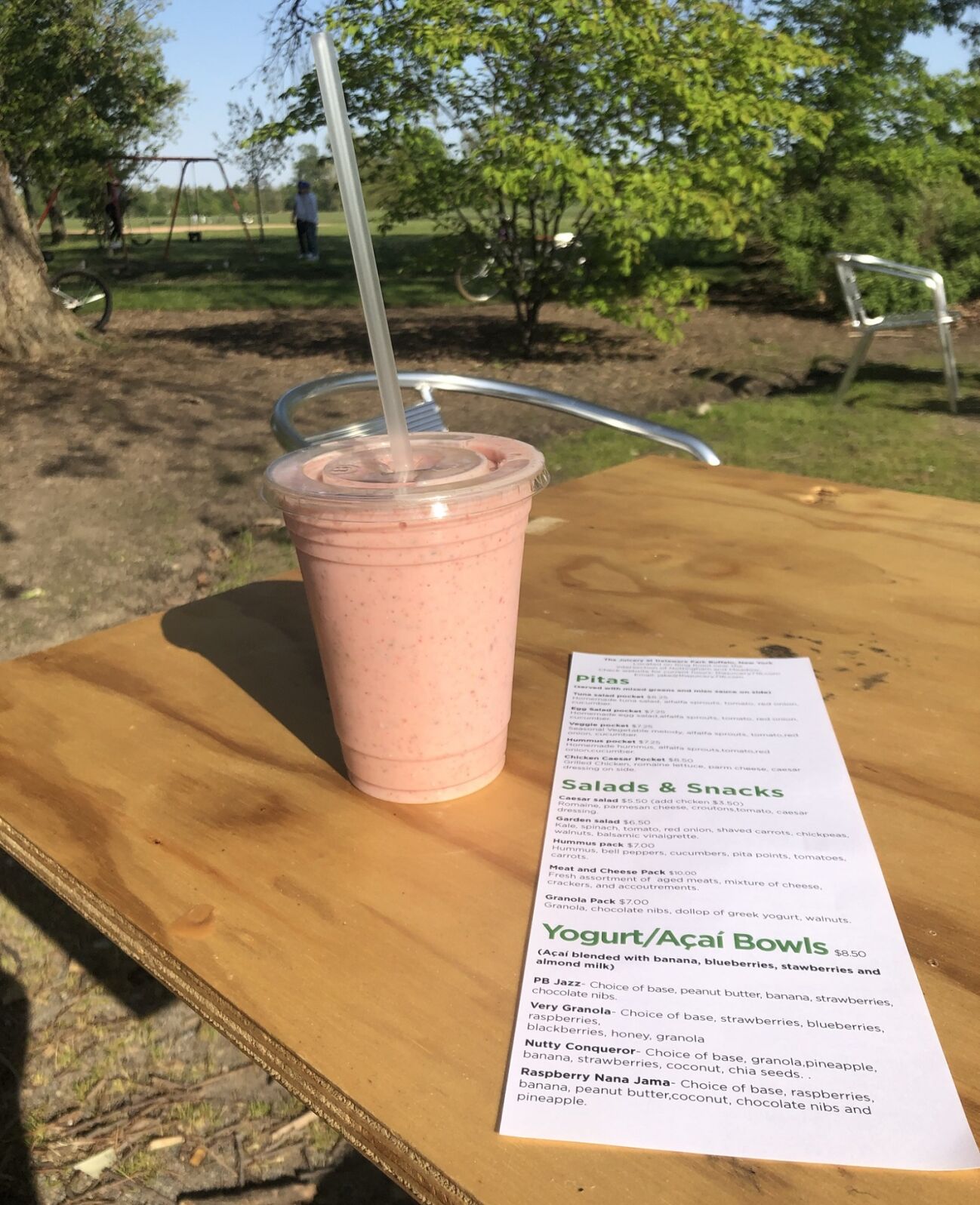 Orange twist smoothie The Juicery Delaware Park